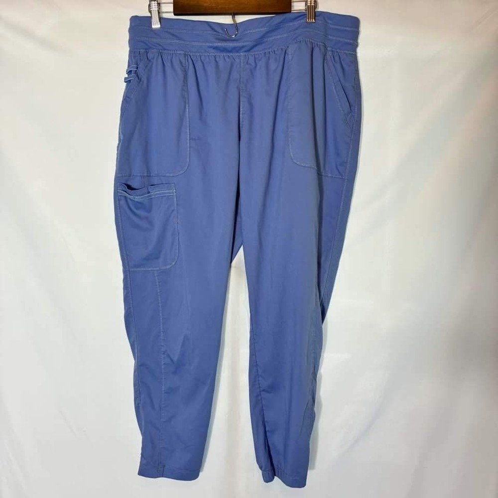 Women's Scrub Pants Bundle XL Petite Blue Jogger Medical Workwear 2pc Hospital‎